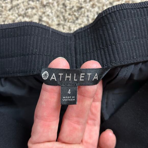 Athleta Mod Trekkie Crop Pants Size 4 Ripstop Black Nylon Outdoor Pull On 291743 - Picture 5 of 8